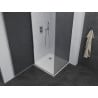 Mexen Pretoria kabina prysznicowa uchylna 90 x 90 cm, grafit , chrom + brodzik Flat - 852-090-090-01-40-4010