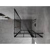 Mexen Mist T Duschkabine Drehbar Rechts 90 x 90 cm, Schwarzes Gitter, Schwarz - 8A4T-090-090-70-77-P