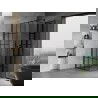 Mexen Mist T Duschkabine schwenkbar rechts 100 x 100 cm, schwarzes Gitter, schwarz - 8A4T-100-100-70-77-P