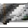 Mexen Mist T Duschkabine schwenkbar rechts 100 x 100 cm, schwarzes Gitter, schwarz - 8A4T-100-100-70-77-P