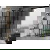 Mexen Mist T Duschkabine klappbar rechts 110 x 100 cm, schwarzes Raster, schwarz - 8A4T-110-100-70-77-P