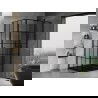 Mexen Mist T Duschkabine klappbar rechts 110 x 100 cm, schwarzes Raster, schwarz - 8A4T-110-100-70-77-P