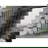 Mexen Mist T Duschkabine schwenkbar rechts 100 x 110 cm, schwarzes Gitter, schwarz - 8A4T-100-110-70-77-P