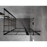 Mexen Mist T Duschkabine mit rechter Tür 110 x 120 cm, schwarzes Gitter, schwarz - 8A4T-110-120-70-77-P