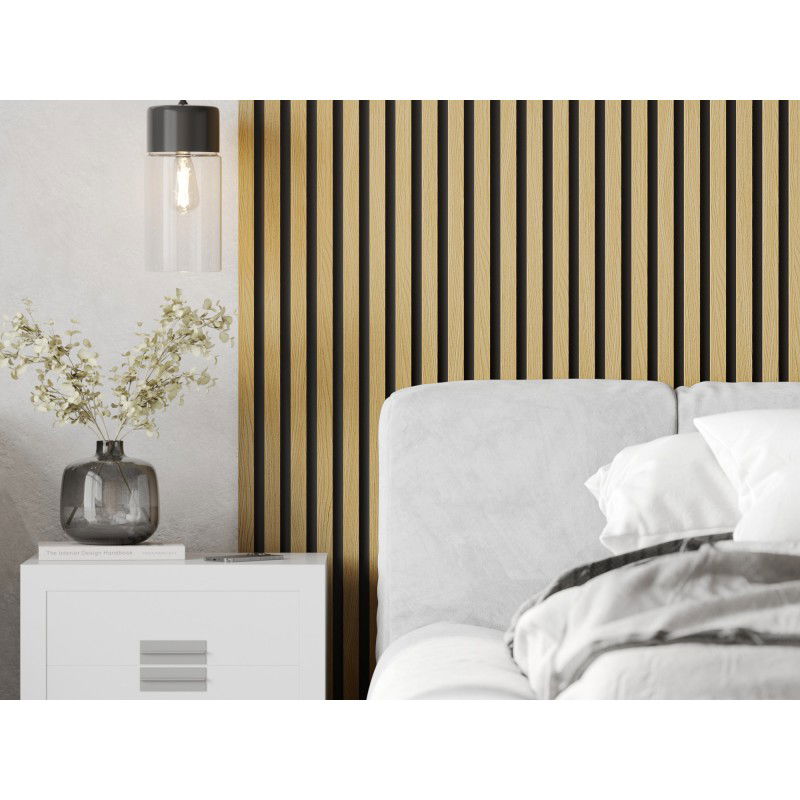 Mexen Lam-B Probe von Wandlamellen 275 x 30 cm, HDF-Platte 4 mm, technisches Furnier, Goldene Eiche - S100-003-S