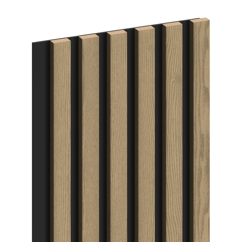 Mexen Lam-B Muster einer Wandlamelle 275 x 30 cm, HDF-Platte 4 mm, technisches Furnier, Edleiche - S100-004-S