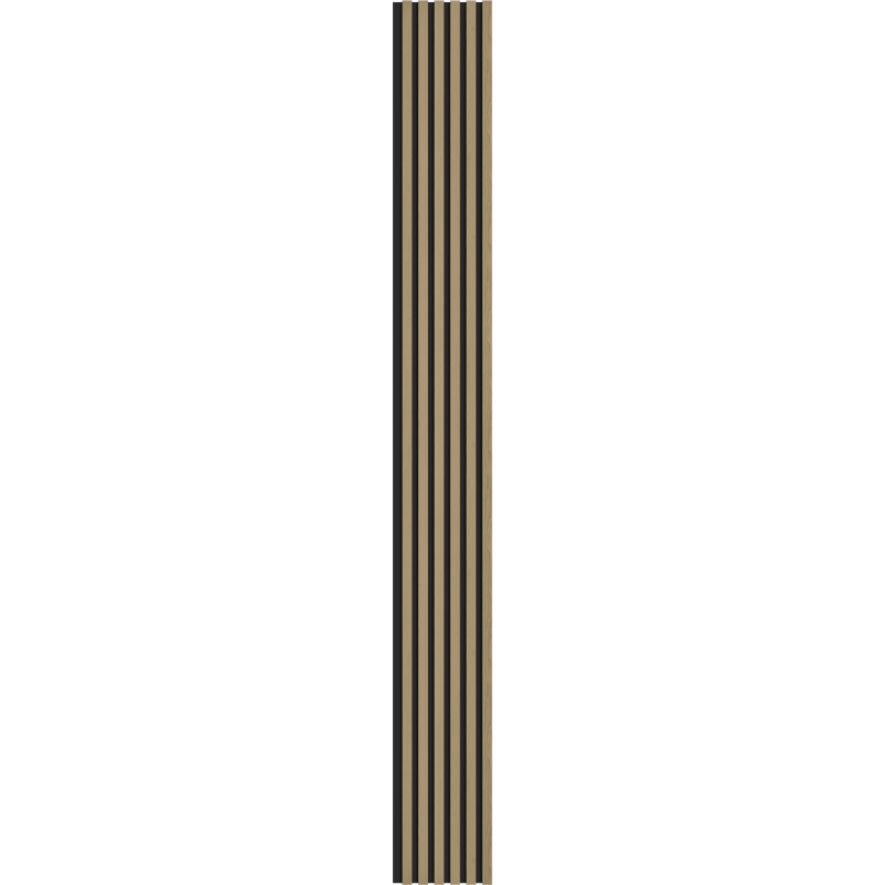 Mexen Lam-B Muster einer Wandlamelle 275 x 30 cm, HDF-Platte 4 mm, technisches Furnier, Edleiche - S100-004-S