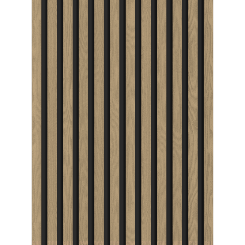 Mexen Lam-B Muster einer Wandlamelle 275 x 30 cm, HDF-Platte 4 mm, technisches Furnier, Edleiche - S100-004-S