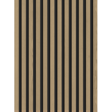 Mexen Lam-B Muster einer Wandlamelle 275 x 30 cm, HDF-Platte 4 mm, technisches Furnier, Edleiche - S100-004-S