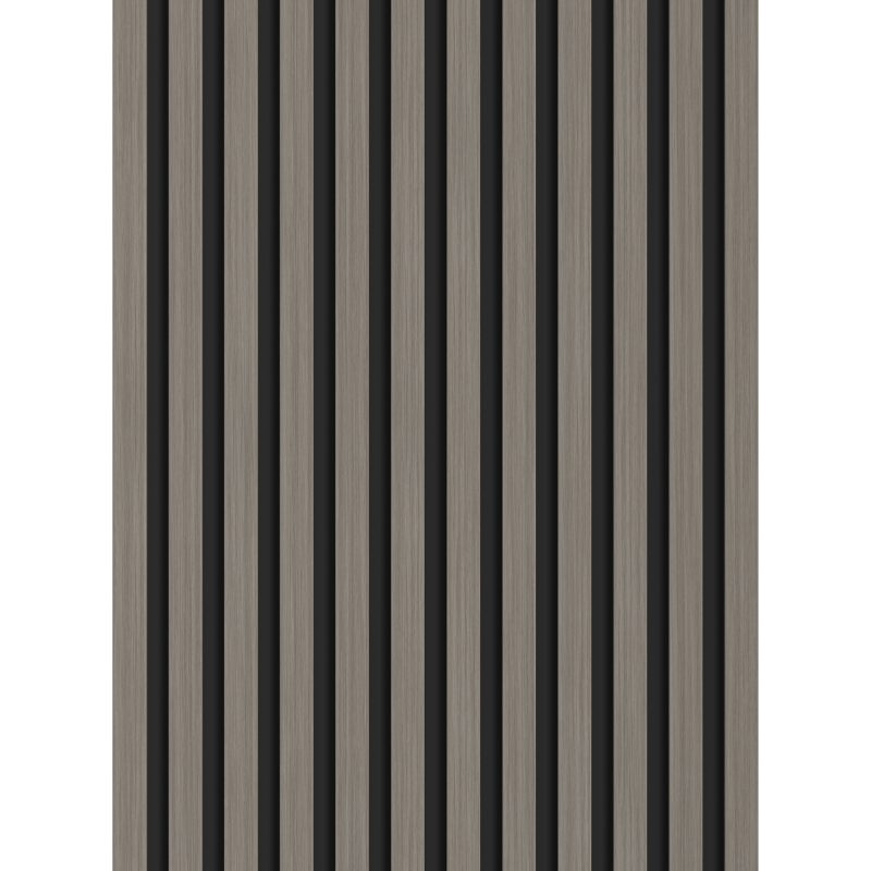 Mexen Lam-B Muster von Wandlamellen 275 x 30 cm, HDF-Platte 4 mm, technisches Furnier, Stahl-Eiche - S100-006-S