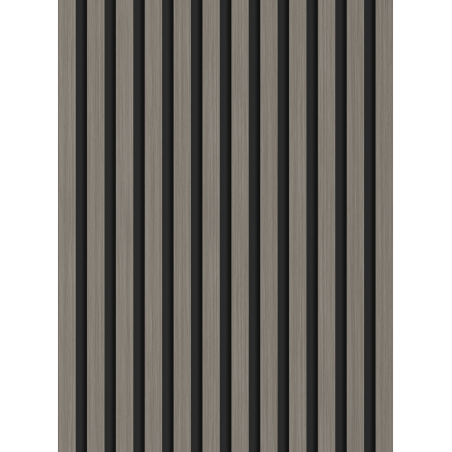 Mexen Lam-B Muster von Wandlamellen 275 x 30 cm, HDF-Platte 4 mm, technisches Furnier, Stahl-Eiche - S100-006-S