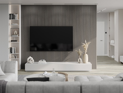 Mexen Lam-B sample of wall slats, 4 mm HDF board, technical veneer, Silver Oak - S100-007-S