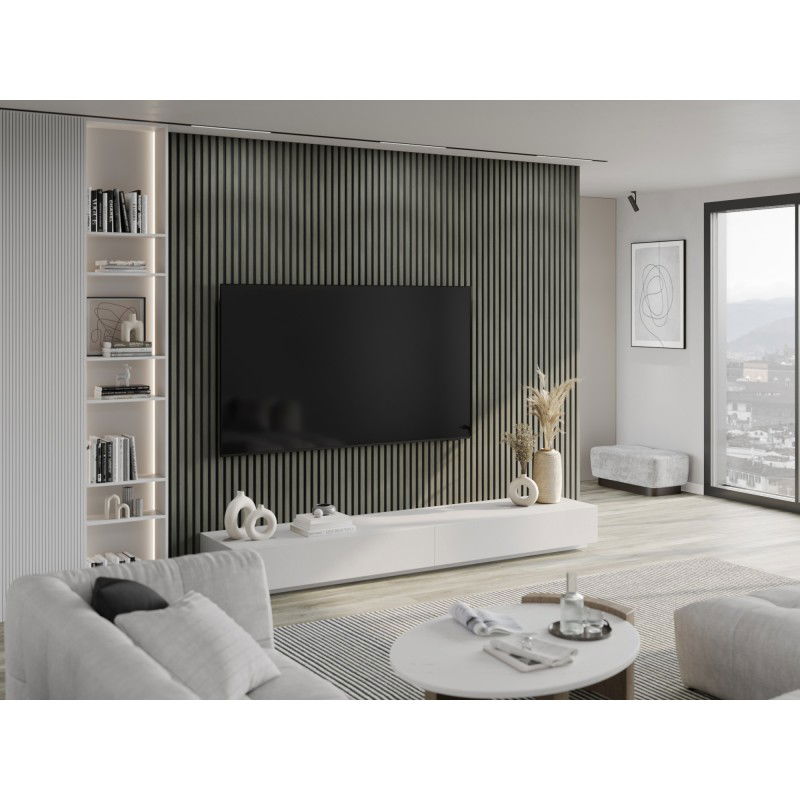 Mexen Lam-B sample of wall slats, 4 mm HDF board, technical veneer, Oak Heritage - S100-008-S