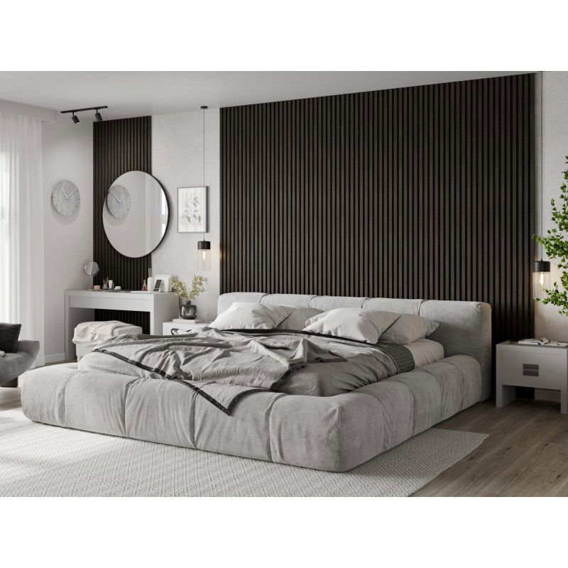 Mexen Lam-B Muster von Wandlamellen 275 x 30 cm, HDF-Platte 4 mm, technisches Furnier, Silberne Walnuss - S100-009-S