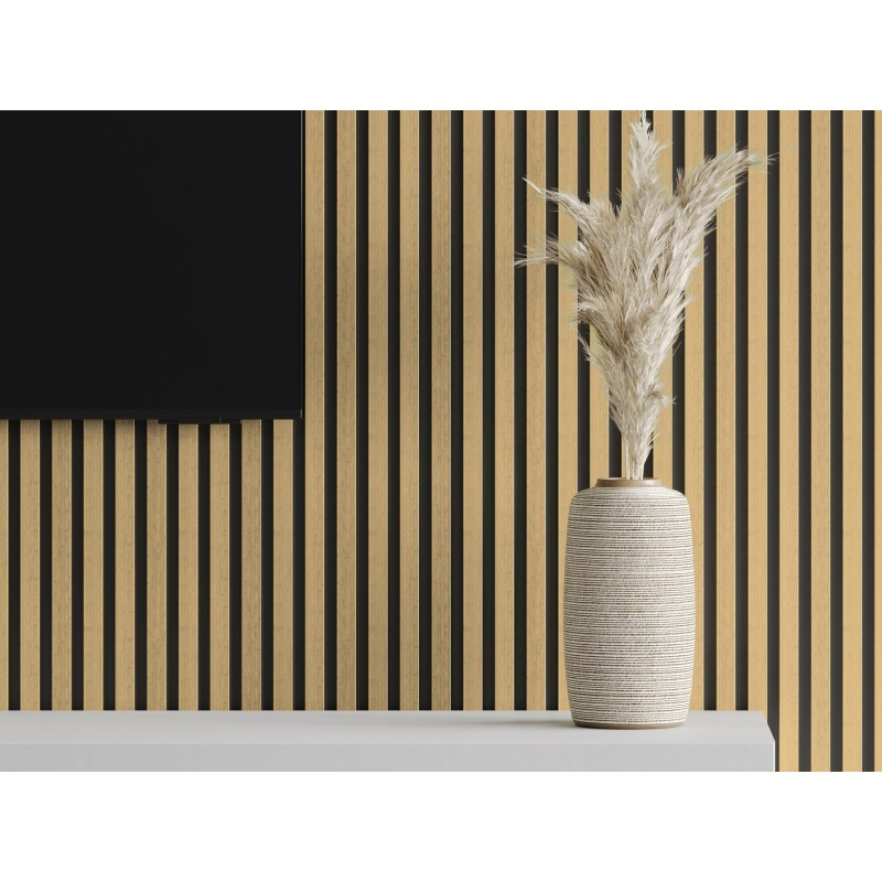 Mexen Lam-B Prob vum Mauerlamelle, HDF-Plack 4 mm, technesche Fener, Natierleche Bambus - S100-011-S