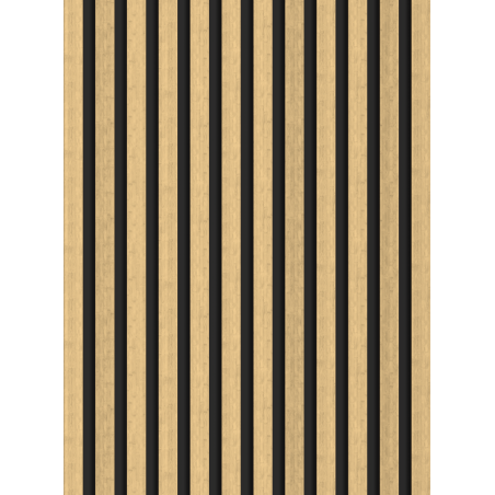 Mexen Lam-B wall slat sample, HDF board 4 mm, technical veneer, Natural Bamboo - S100-011-S