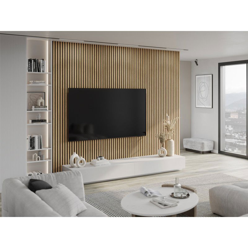 Mexen Lam-B sample of wall slats, 4 mm HDF board, technical veneer, Classic Pine - S100-012-S