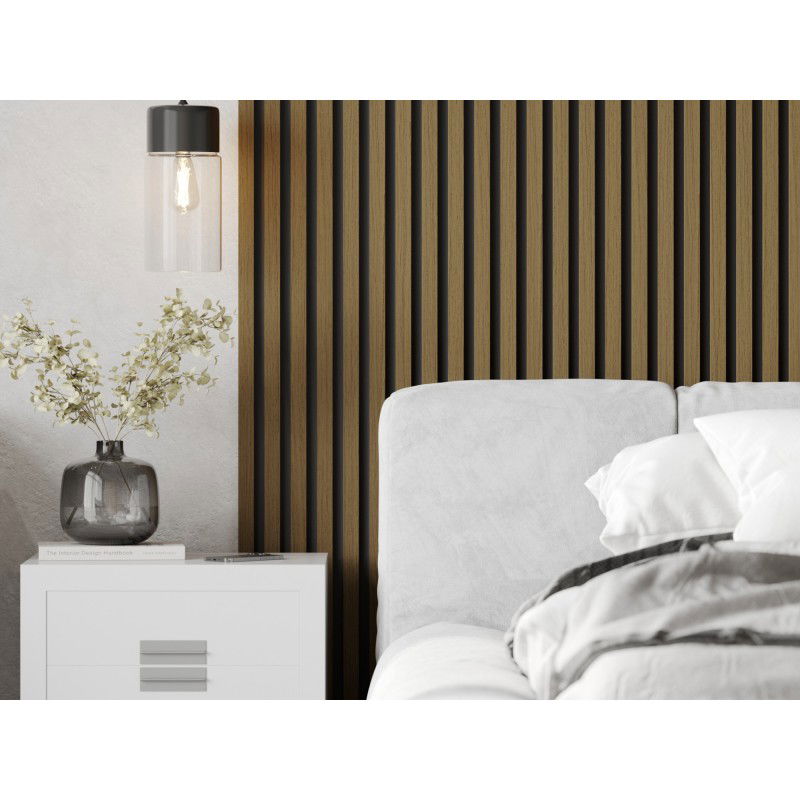 Mexen Lam-B Probe der Wandlamellen, HDF-Platte 4 mm, technisches Furnier, Goldener Teak - S100-014-S