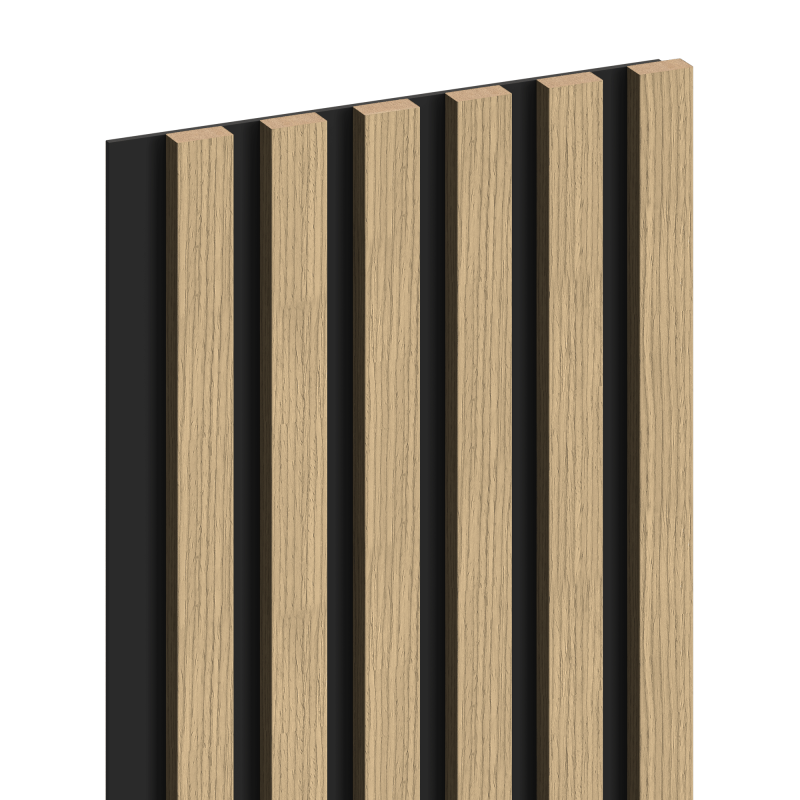 Mexen Lam-B Muster von Wandlamellen 275 x 30 cm, HDF-Platte 4 mm, technisches Furnier, Walnuss Leinen - S100-015-S