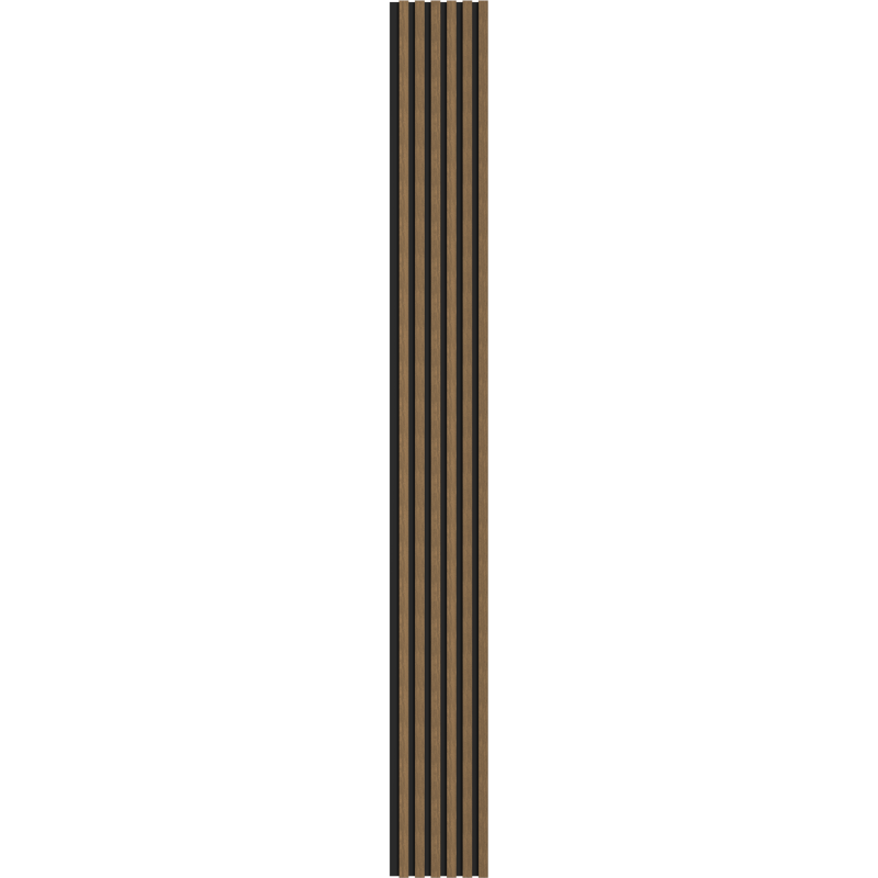 Mexen Lam-B sample of wall slats, 4 mm HDF board, technical veneer, Natural Walnut - S100-016-S