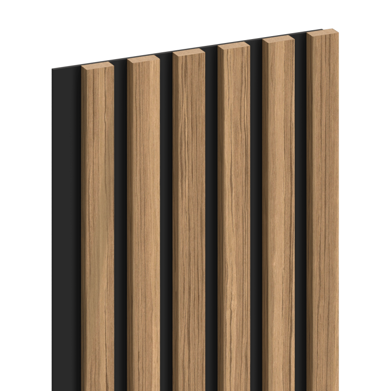 Mexen Lam-B Probe der Wandlamellen 275 x 30 cm, HDF-Platte 4 mm, technisches Furnier, Helles Nussbaumholz - S100-017-S