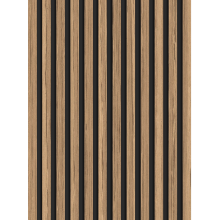 Mexen Lam-B Probe der Wandlamellen 275 x 30 cm, HDF-Platte 4 mm, technisches Furnier, Helles Nussbaumholz - S100-017-S