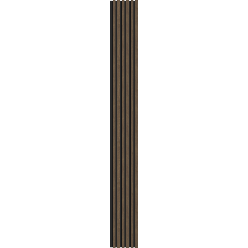 Mexen Lam-B Muster von Wandlamellen 275 x 30 cm, HDF-Platte 4 mm, technisches Furnier, Kakao-Nussbaum - S100-018-S