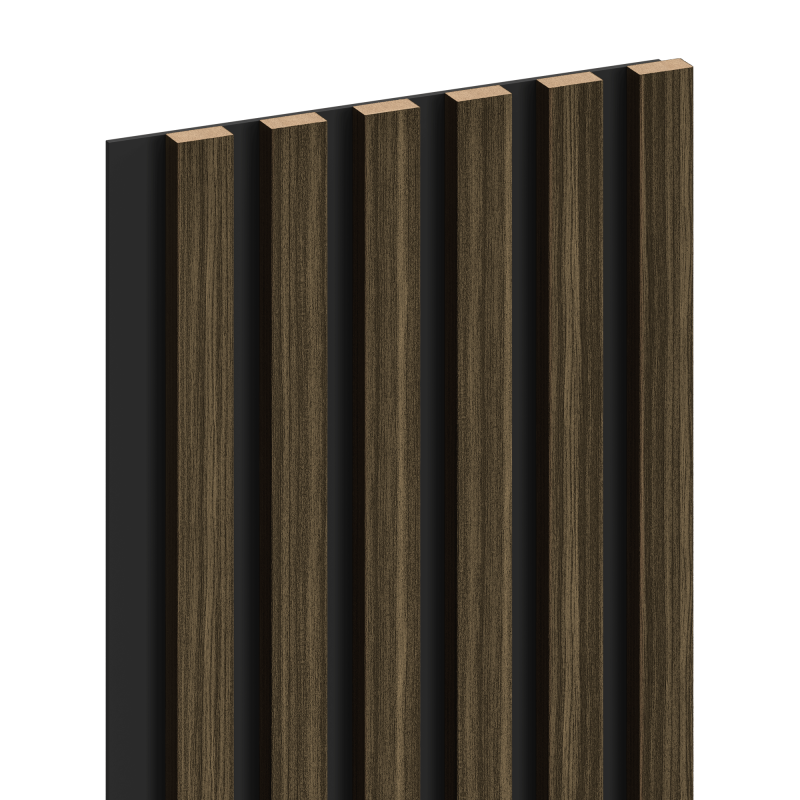 Mexen Lam-B sample of wall slats, 4 mm HDF board, technical veneer, Royal Ebony - S100-020-S