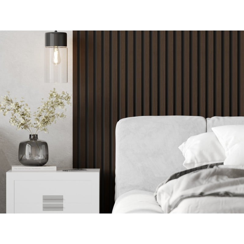 Mexen Lam-B Muster einer Wandlamelle 275 x 30 cm, HDF Platte 4 mm, technisches Furnier, Palisander Nuss - S100-021-S