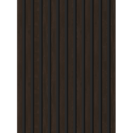 Mexen Lam-B Muster von Wandlamellen 275 x 30 cm, HDF-Platte 4 mm, technisches Furnier, Ebenholz Braun - S100-022-S