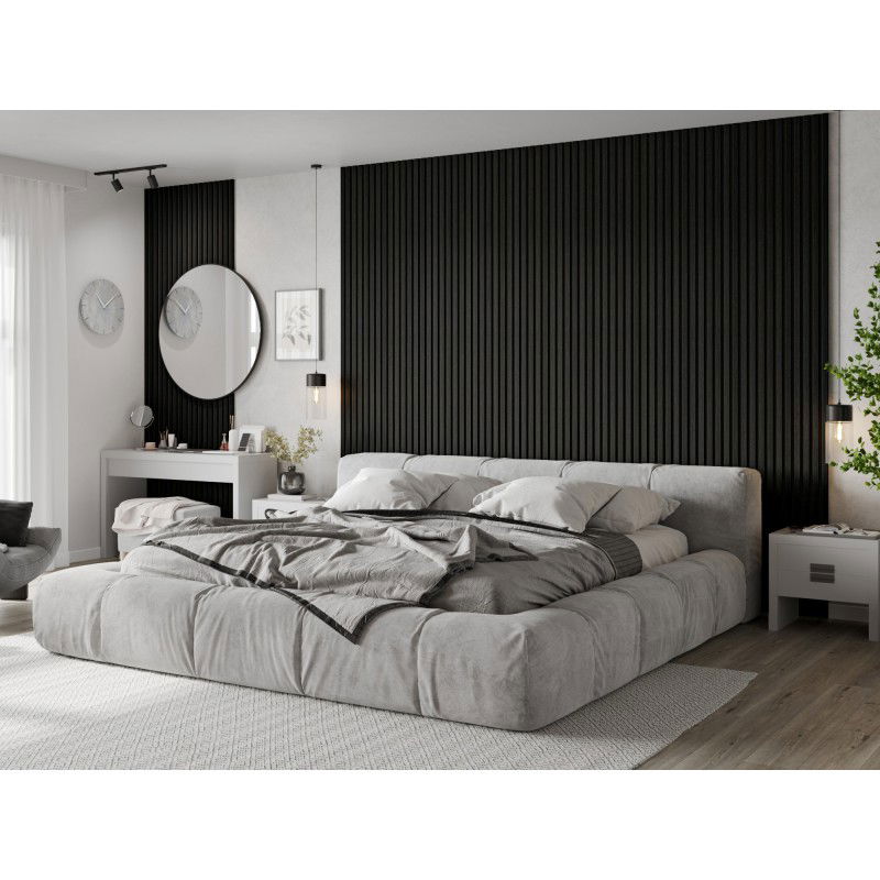 Mexen Lam-B échantillon de lamelles murales, panneau HDF 4 mm, placage technique, Chêne Noir Argenté - S100-025-S