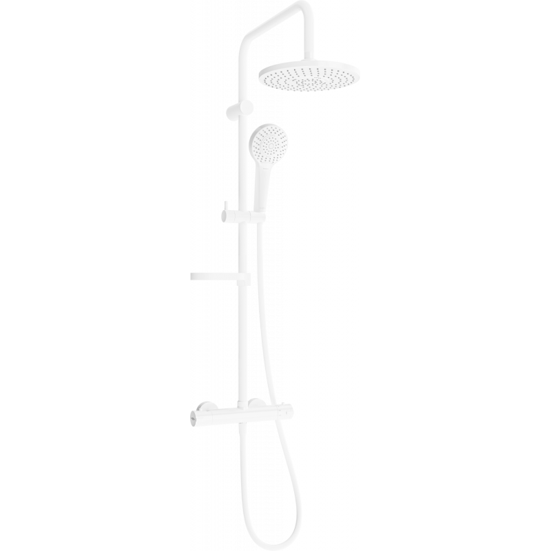 Mexen KX05 utanpåliggande duschset med regndusch och termostatblandare, vit - 771500591-20