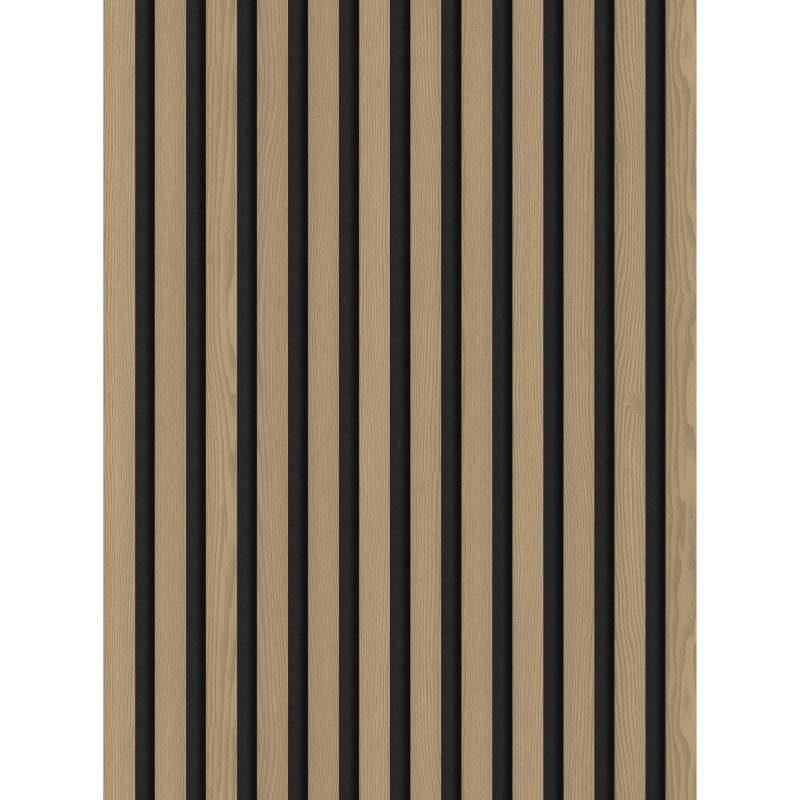 Mexen Lam-F Muster akustischer Wandlamellen 275 x 30 cm, Filz 8 mm, technisches Furnier, Edle Eiche - S105-004-S