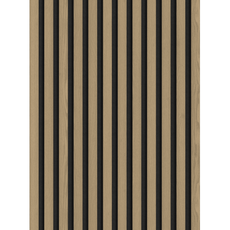 Mexen Lam-F Muster akustischer Wandlamellen 275 x 30 cm, Filz 8 mm, technisches Furnier, Edle Eiche - S105-004-S