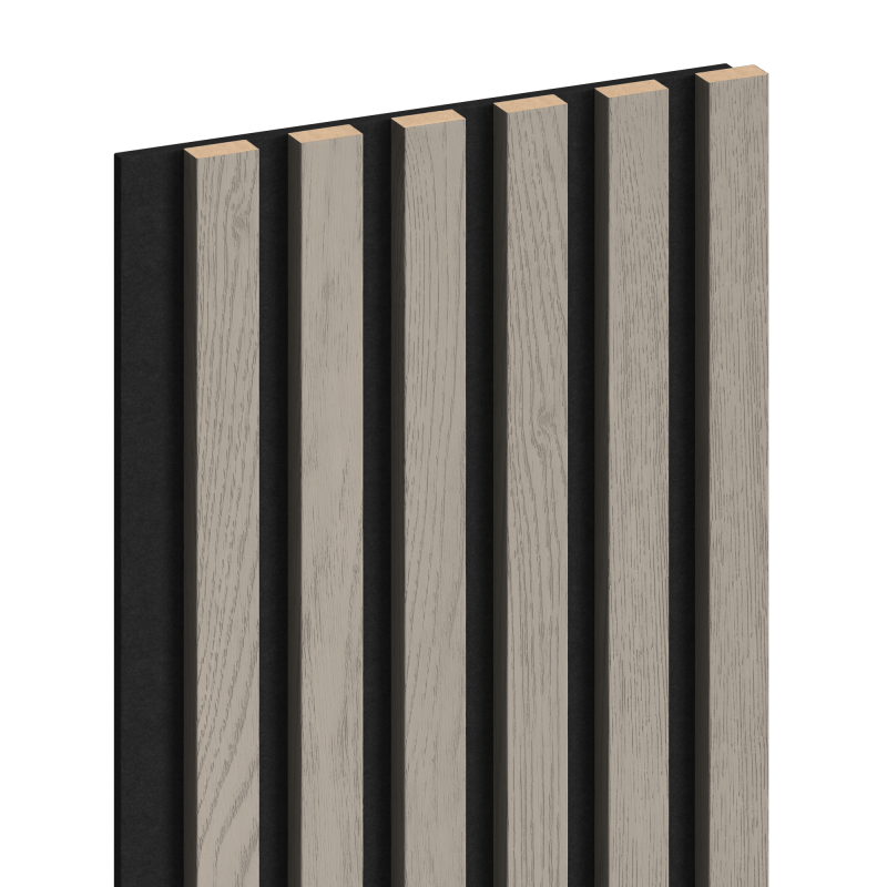 Mexen Lam-F sample of acoustic wall slats, 8 mm felt, technical veneer, Gray Oak - S105-005-S