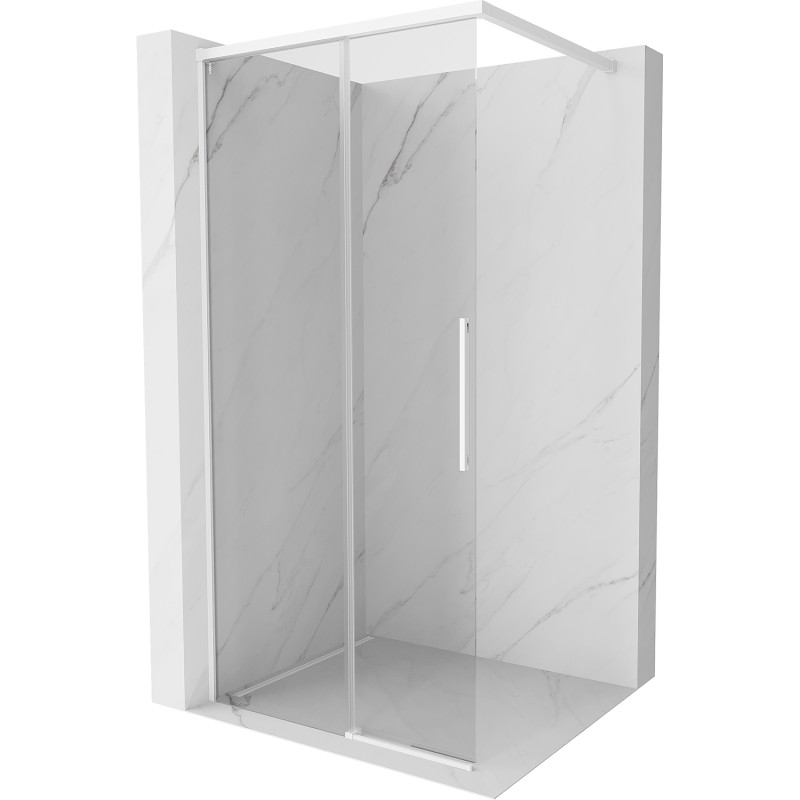 Mexen Rox Walk-in Shower Screen 70 x 200 cm, Transparent 8 mm, White - 8C2-070-003-20-00