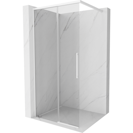 Mexen Rox Walk-in shower screen 75 x 200 cm, transparent 8 mm, white - 8C2-075-003-20-00