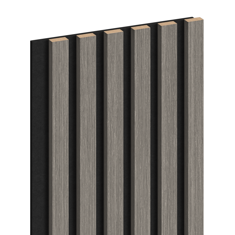 Mexen Lam-F Probe der akustischen Wandlamellen 275 x 30 cm, Filz 8 mm, technisches Furnier, Silberne Eiche - S105-007-S