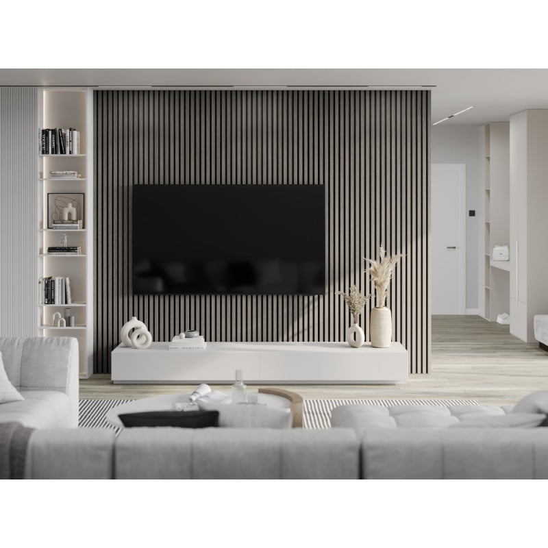 Mexen Lam-F Probe akustischer Wandlamellen, Filz 8 mm, technisches Furnier, Silberne Eiche - S105-007-S