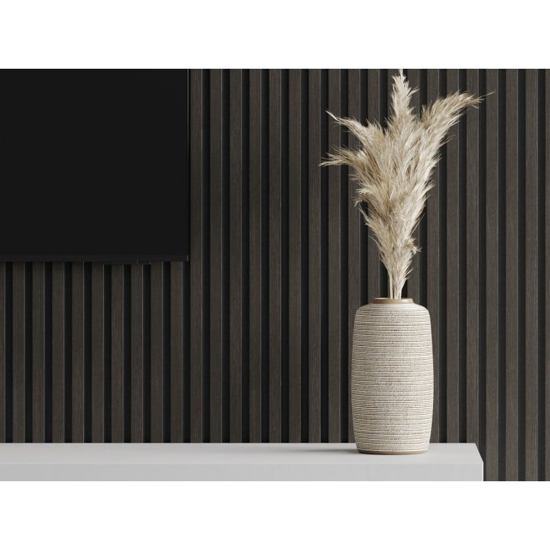 Mexen Lam-F Probe von Akustikwandpaneelen 275 x 30 cm, Filz 8 mm, technisches Furnier, Silbernuss - S105-009-S