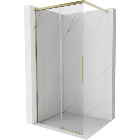 Mexen Rox paroi de douche Walk-in 75 x 200 cm, transparent 8 mm, or - 8C2-075-003-50-00