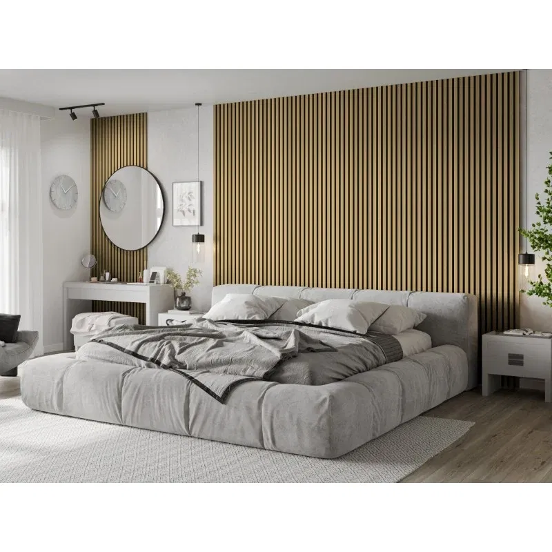 Mexen Lam-F Probe akustischer Wandpaneele, 8 mm Filz, technisches Furnier, Natürlicher Bambus - S105-011-S