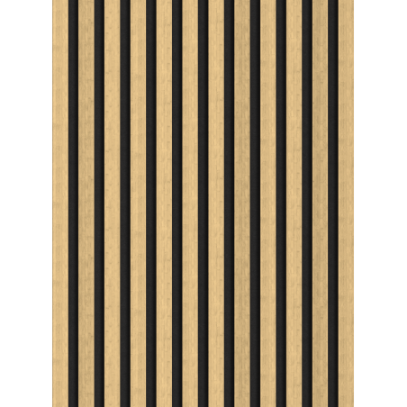 Mexen Lam-F Probe akustischer Wandlamellen 275 x 30 cm, Filz 8 mm, technisches Furnier, Natürlicher Bambus - S105-011-S