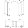 Mexen Rox Dušisein Walk-in 120 x 200 cm, läbipaistev 8 mm, kuldne - 8C2-120-003-50-00