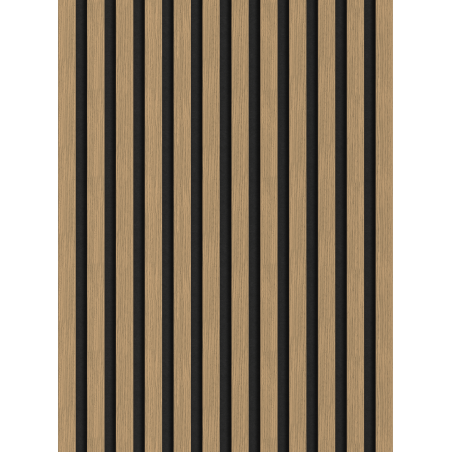 Mexen Lam-F Probe der akustischen Wandlamellen, Filz 8 mm, technisches Furnier, Leinennuss - S105-015-S