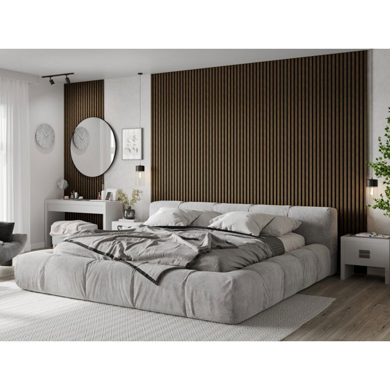 Mexen Lam-F sample of acoustic wall slats, 8 mm felt, technical veneer, Natural Walnut - S105-016-S