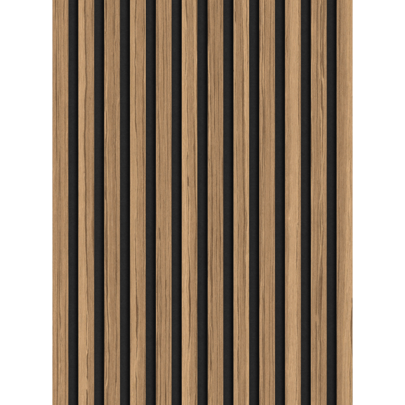 Mexen Lam-F Probe akustischer Wandlamellen 275 x 30 cm, Filz 8 mm, technisches Furnier, Helles Nussbaum - S105-017-S