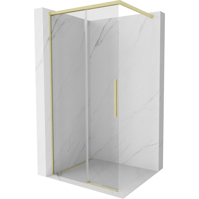 Mexen Rox dušiinurk Walk-in 75 x 200 cm, läbipaistev 8 mm, kuldne harjatud - 8C2-075-003-55-00