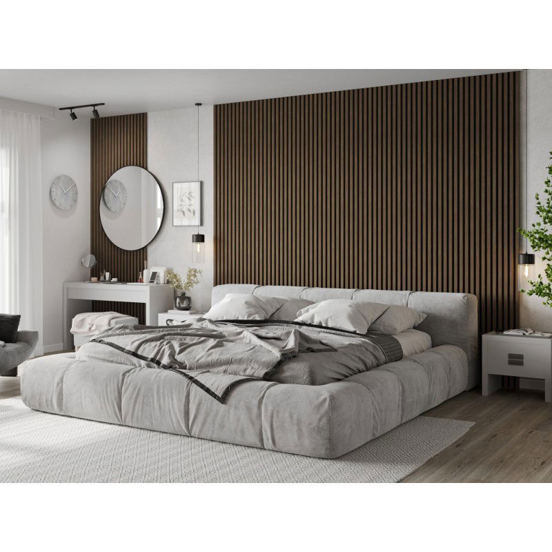 Mexen Lam-F échantillon de lames murales acoustiques, feutre 8 mm, placage technique, Noyer Cacao - S105-018-S