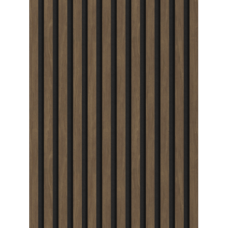 Mexen Lam-F Probe von akustischen Wandlamellen, 8 mm Filz, technisches Furnier, Kakao-Nussbaum - S105-018-S